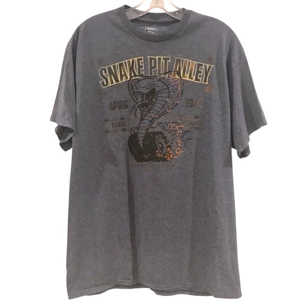FORD Official Licensed Blue Snake Pit Alley Graphic Short Sleeve T Shirt